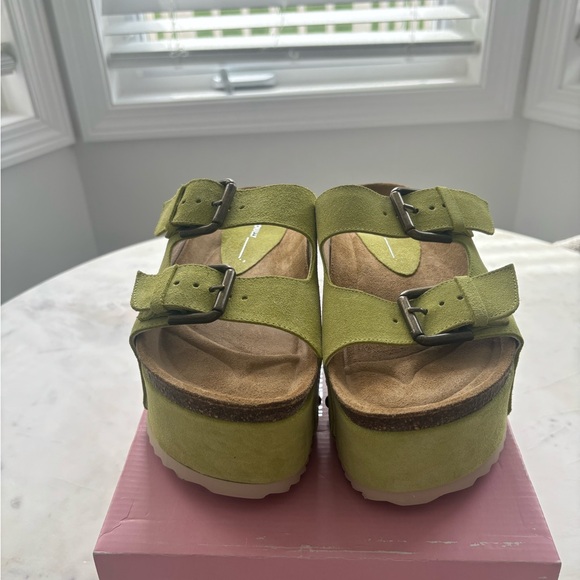 Free People Intentionally Blank Dreams Flatform Sandal Pistachio size 36 New - Picture 3 of 7